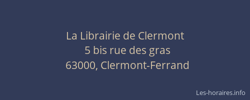 La Librairie de Clermont