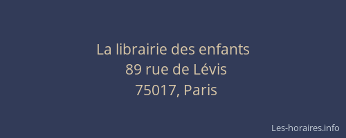 La librairie des enfants