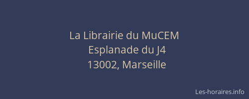 La Librairie du MuCEM