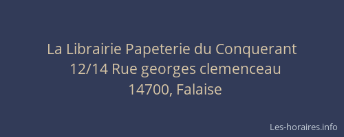 La Librairie Papeterie du Conquerant