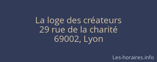 La loge des créateurs