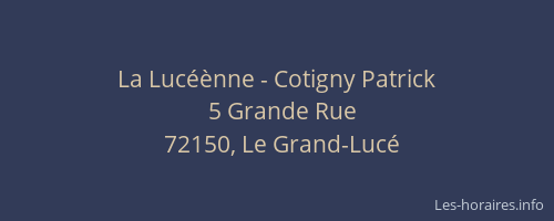 La Lucéènne - Cotigny Patrick