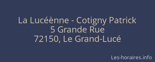 La Lucéènne - Cotigny Patrick