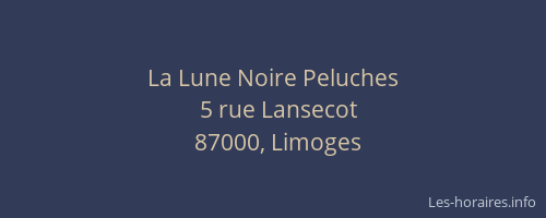 La Lune Noire Peluches