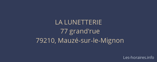 LA LUNETTERIE