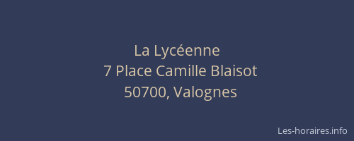 La Lyc&eacute;enne