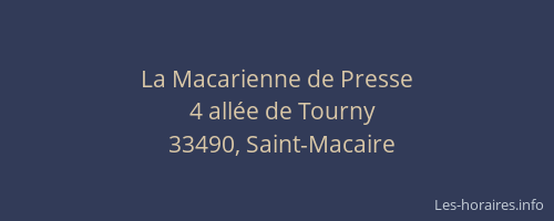 La Macarienne de Presse