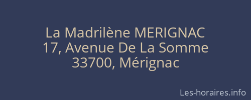 La Madrilène MERIGNAC