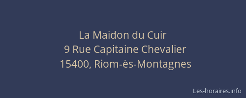 La Maidon du Cuir