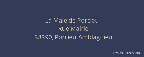 La Maie de Porcieu