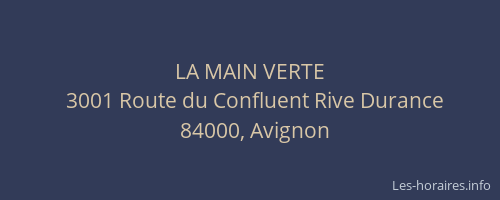 LA MAIN VERTE