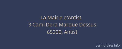 La Mairie d'Antist