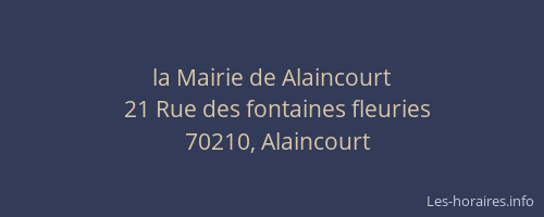 la Mairie de Alaincourt