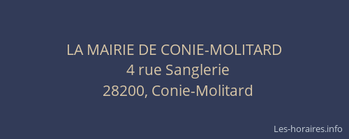 LA MAIRIE DE CONIE-MOLITARD
