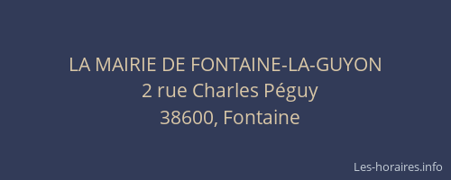 LA MAIRIE DE FONTAINE-LA-GUYON