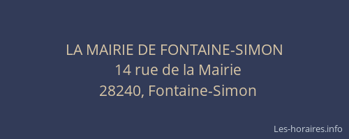 LA MAIRIE DE FONTAINE-SIMON