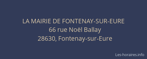 LA MAIRIE DE FONTENAY-SUR-EURE
