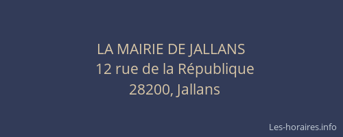 LA MAIRIE DE JALLANS