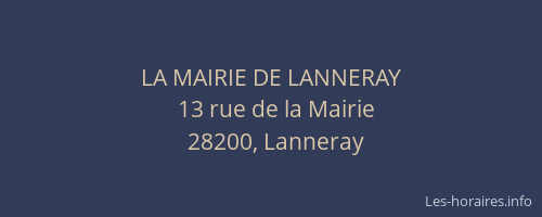 LA MAIRIE DE LANNERAY