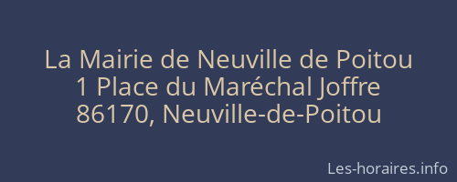 La Mairie de Neuville de Poitou
