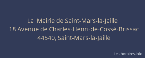 La  Mairie de Saint-Mars-la-Jaille