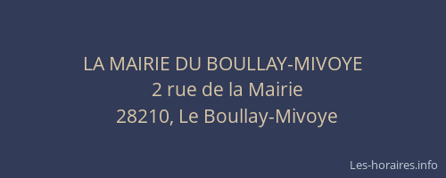 LA MAIRIE DU BOULLAY-MIVOYE