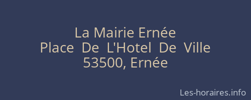 La Mairie Ernée