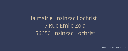 la mairie  Inzinzac Lochrist