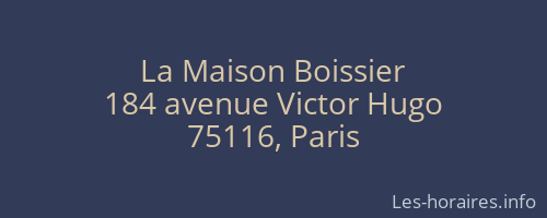 La Maison Boissier