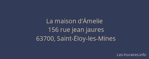 La maison d'&Aacute;melie