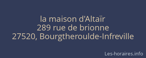 la maison d'Altaïr