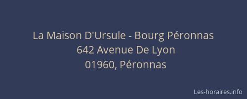 La Maison D'Ursule - Bourg Péronnas