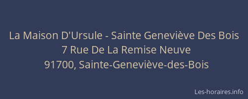 La Maison D'Ursule - Sainte Geneviève Des Bois