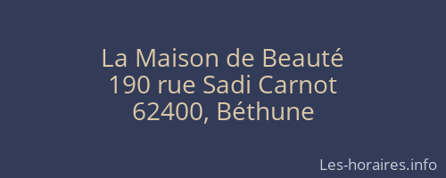 La Maison de Beauté