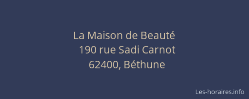 La Maison de Beauté