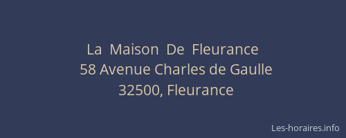 La  Maison  De  Fleurance
