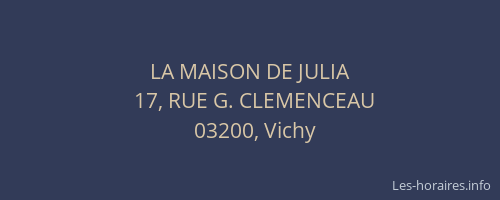 LA MAISON DE JULIA