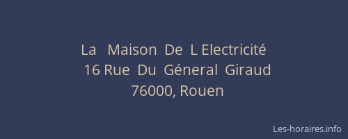 La   Maison  De  L Electricité