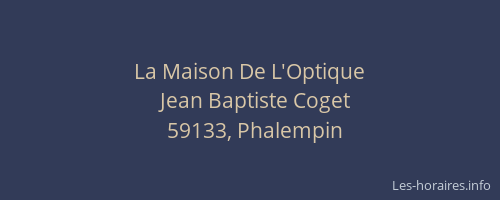 La Maison De L'Optique