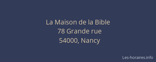 La Maison de la Bible