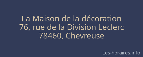 La Maison de la décoration