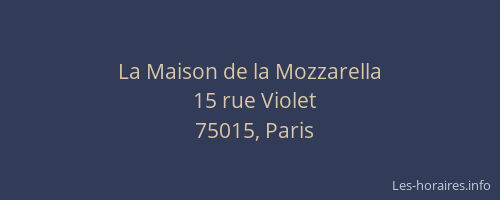 La Maison de la Mozzarella
