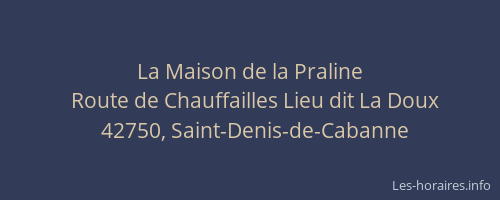 La Maison de la Praline