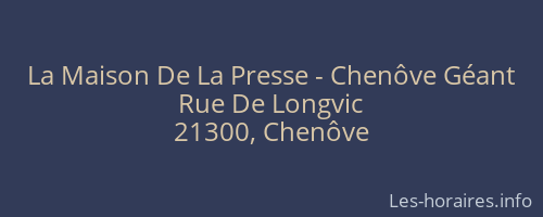 La Maison De La Presse - Chenôve Géant