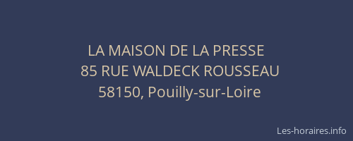 LA MAISON DE LA PRESSE