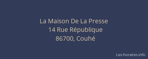 La Maison De La Presse