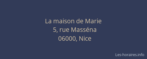 La maison de Marie