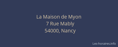 La Maison de Myon