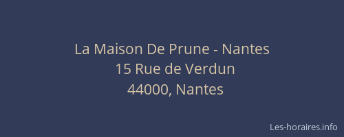 La Maison De Prune - Nantes