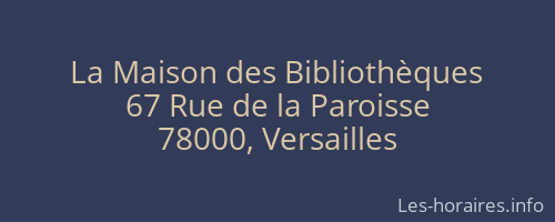 La Maison des Bibliothèques